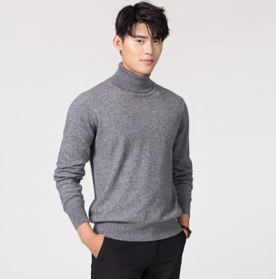 Casual Men Solid Color Turtleneck Sweater