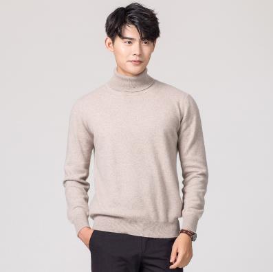 Casual Men Solid Color Turtleneck Sweater