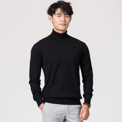 Casual Men Solid Color Turtleneck Sweater