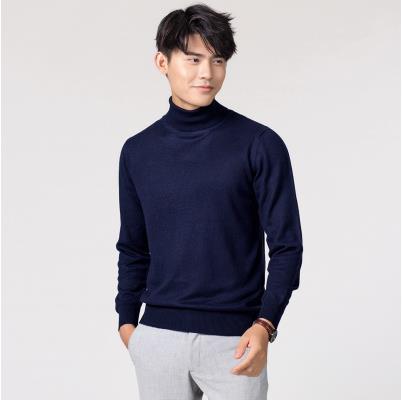 Casual Men Solid Color Turtleneck Sweater