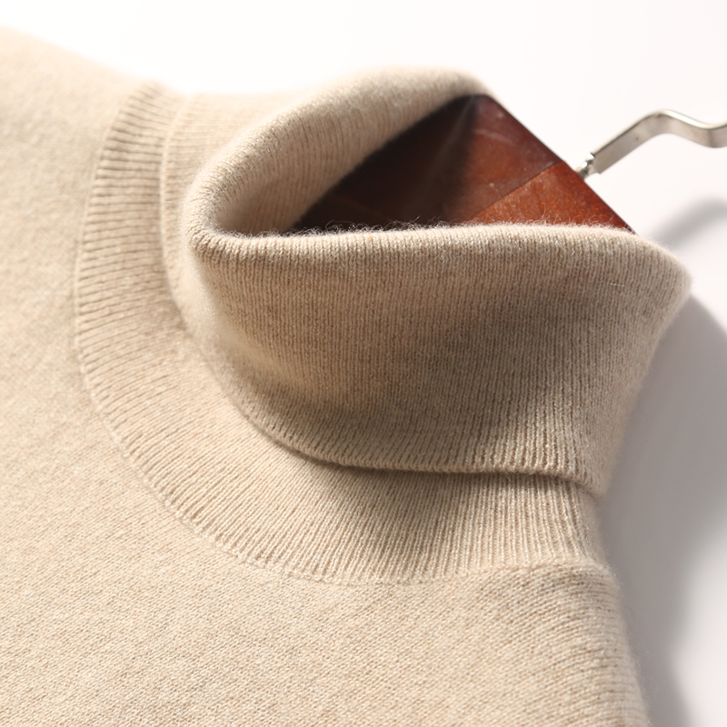 Casual Men Solid Color Turtleneck Sweater