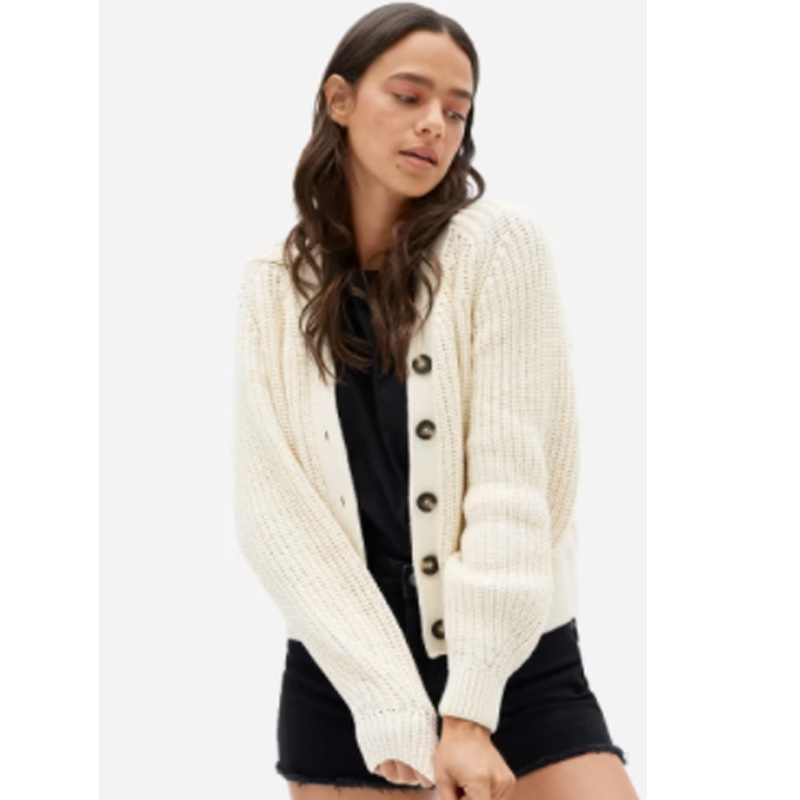 Knitting Women's Long Sleeve O-Neck Cardigan Sweater