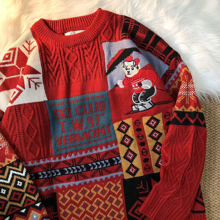 Christmas Vintage Women's Sweater Oversize