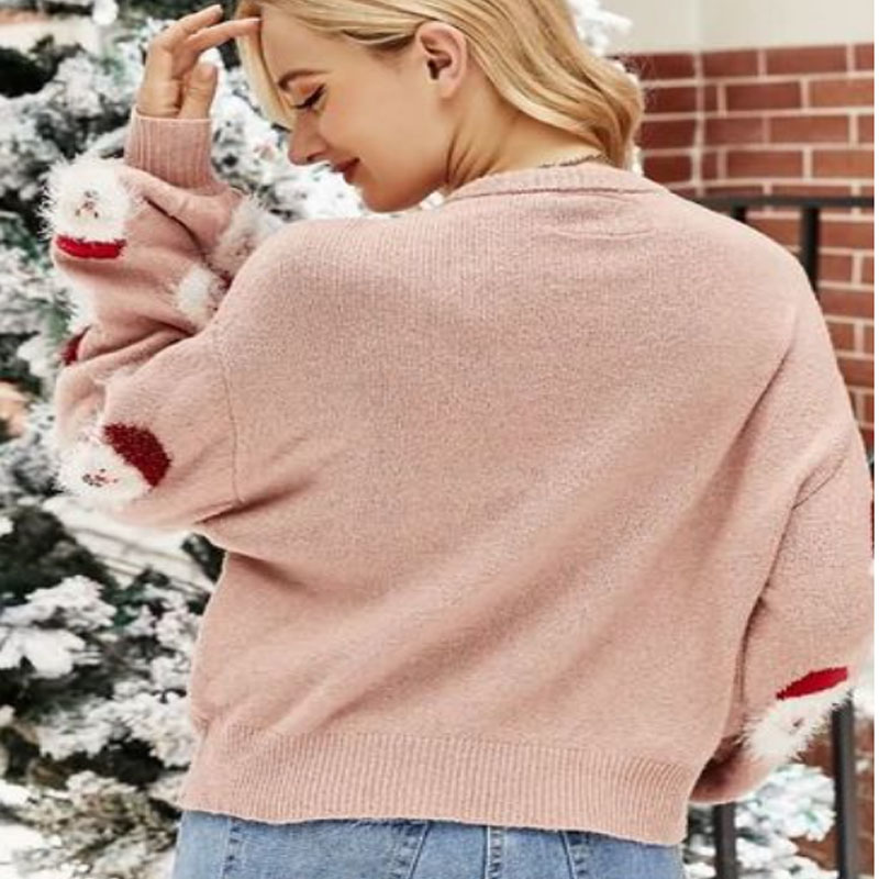 Jacquard Christmas Women's O-neck Sweater