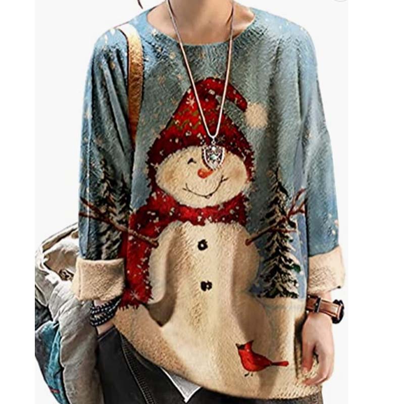 Women's Pattern Oversized Sweater Casual Loose