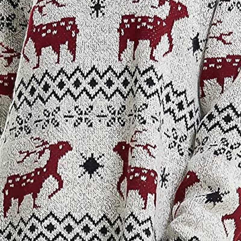 Elk Women's Pattern Oversized Sweater