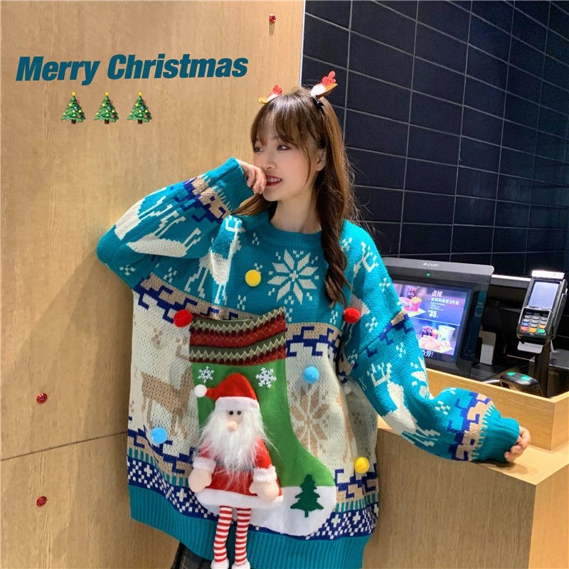 New Christmas Fashion Loose Knit Sweater