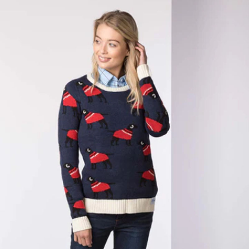 Jacquard Knitted Women's Christmas Pullover