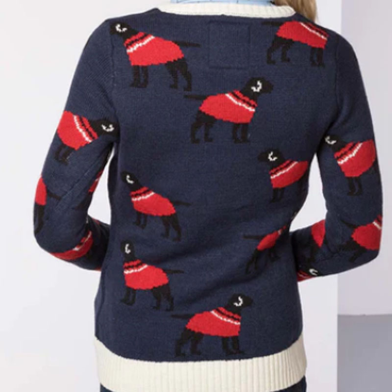 Jacquard Knitted Women's Christmas Pullover