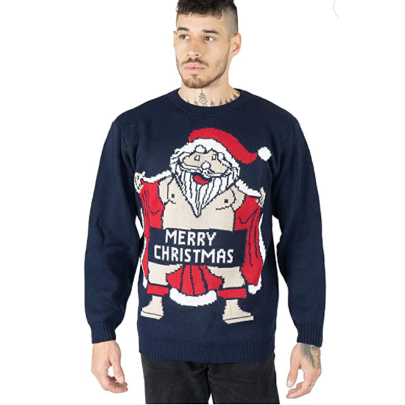 Men's Santa Merry Christmas Jumper Sweater