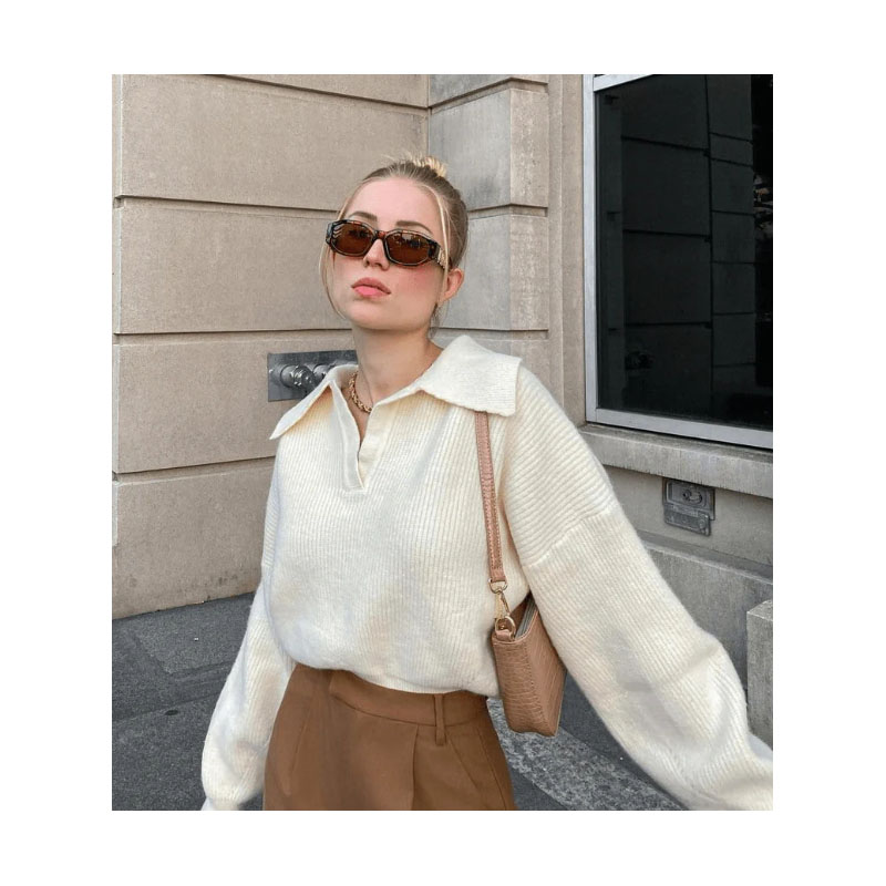 Women's Ivory Turtleneck Sweater