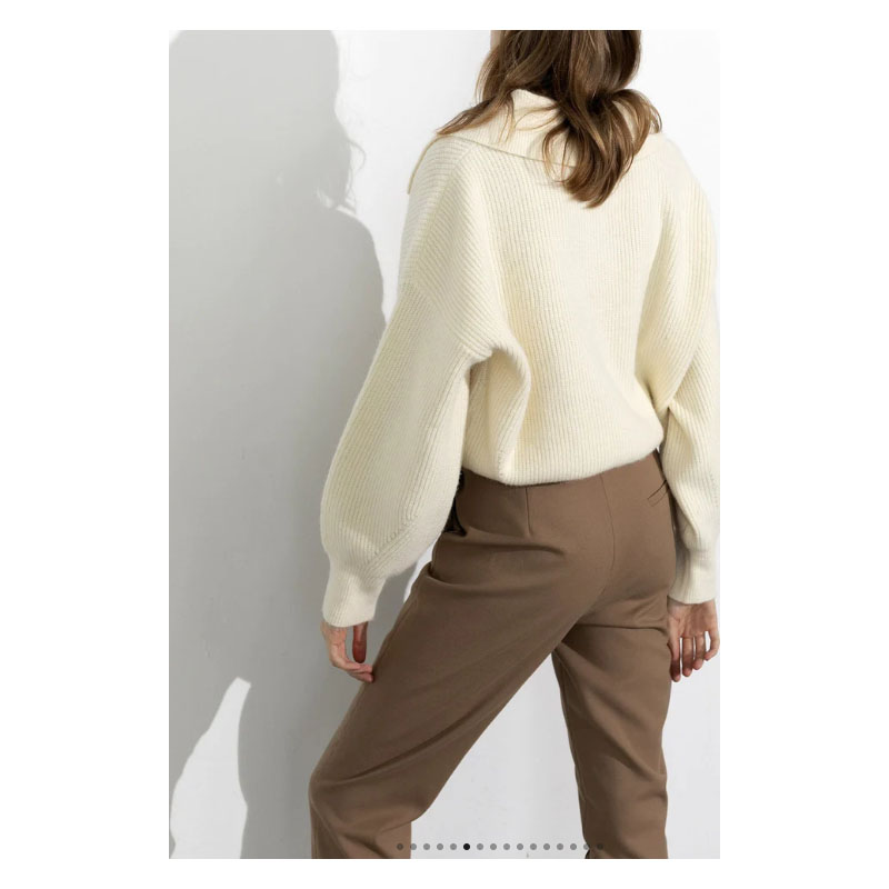 Women's Ivory Turtleneck Sweater