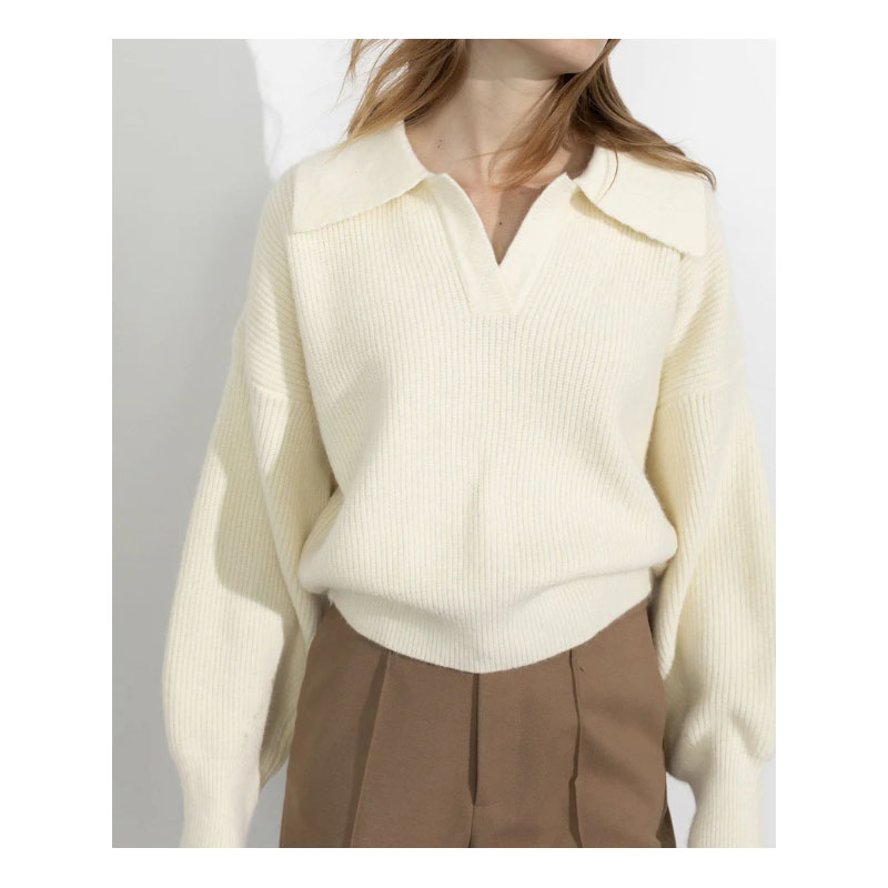 Women's Ivory Turtleneck Sweater