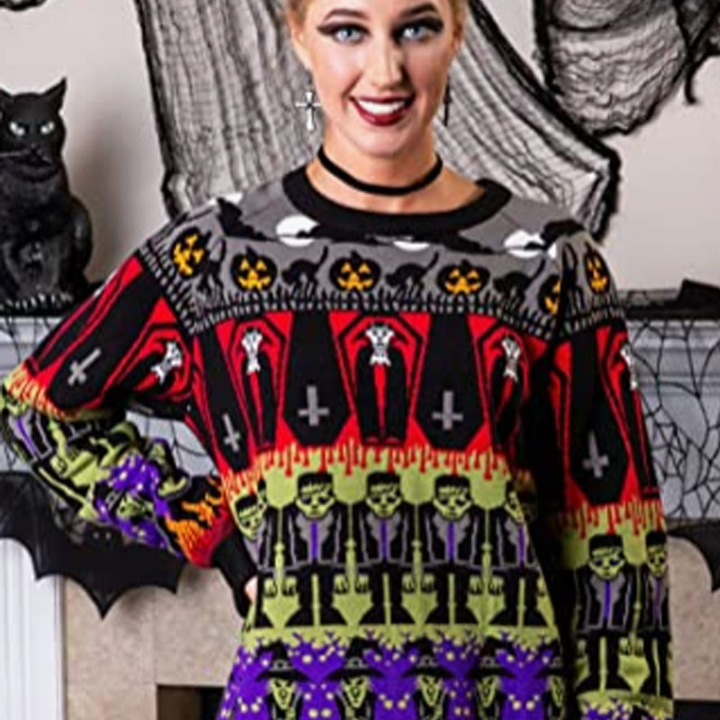 Adult Classic Horror Monster Halloween Sweater