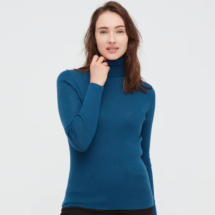 Extra Fine Merino Ribbed TurtleNeck Jumper