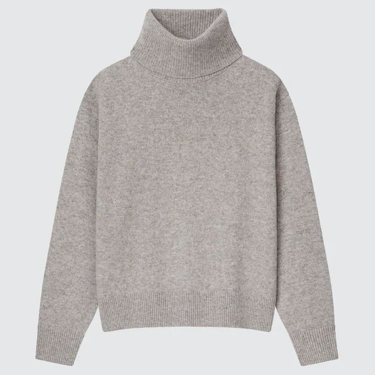 Women Lambswool Turtleneck Jumper Top