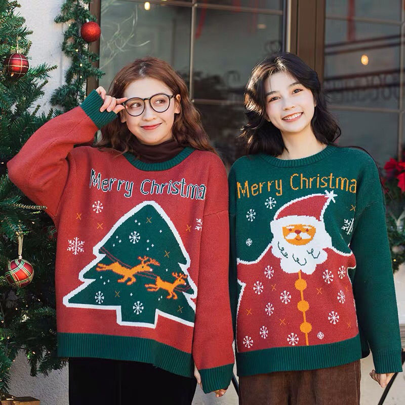 Couples Christmas Sweater Casual Knit Jumper