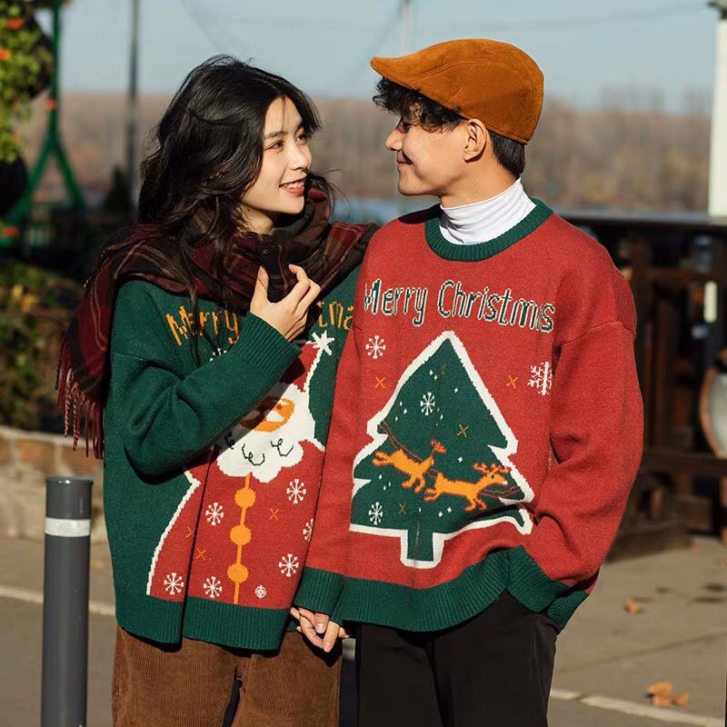 Couples Christmas Sweater Casual Knit Jumper