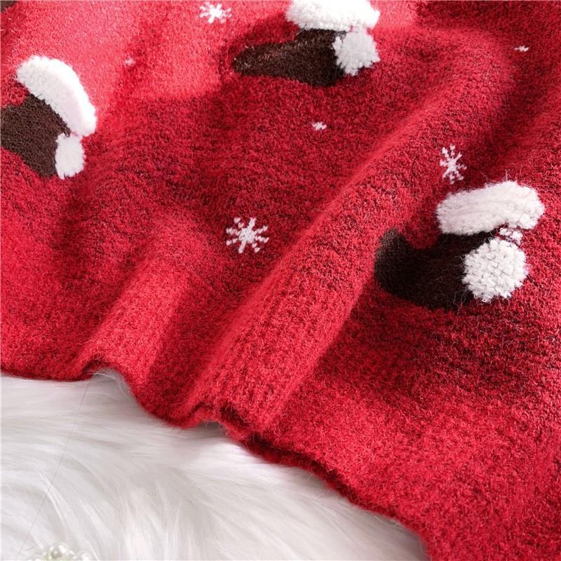 Christmas Sweater Roundneck Women Loose Pullover