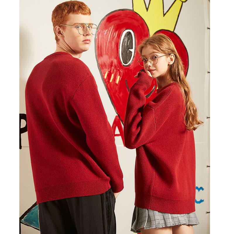 Valentine Day Red Love Roundneck Sweater