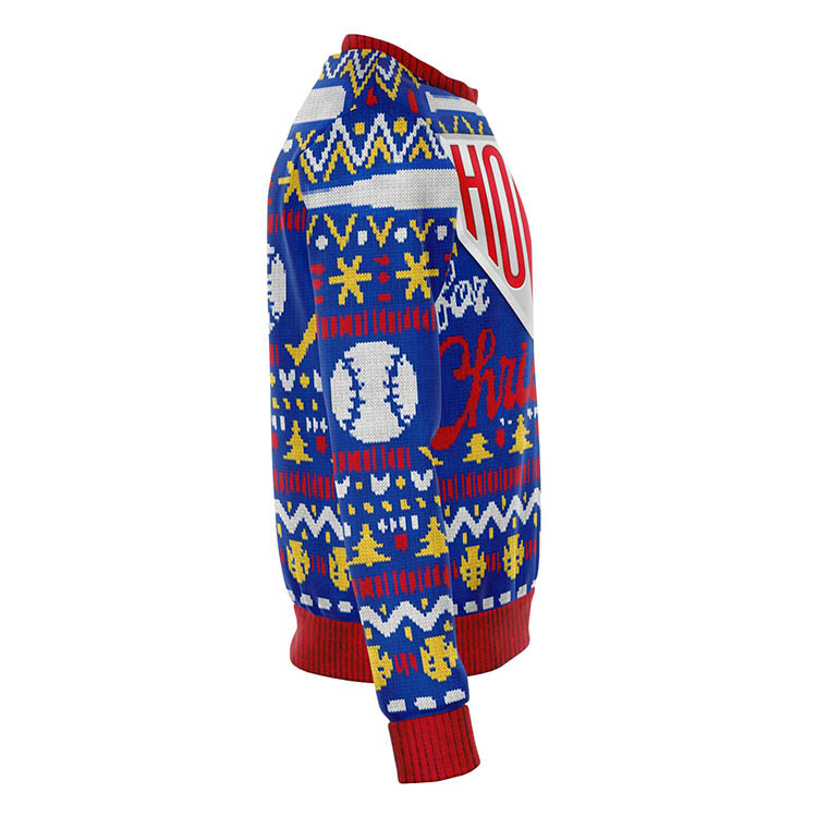 Baseball Jacquard Knitted Christmas Jumper