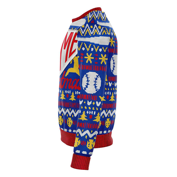 Baseball Jacquard Knitted Christmas Jumper