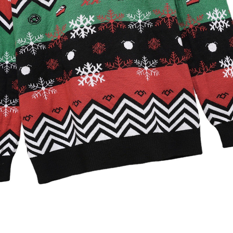 Christmas Jacquard Sweater Vintage Knitwear