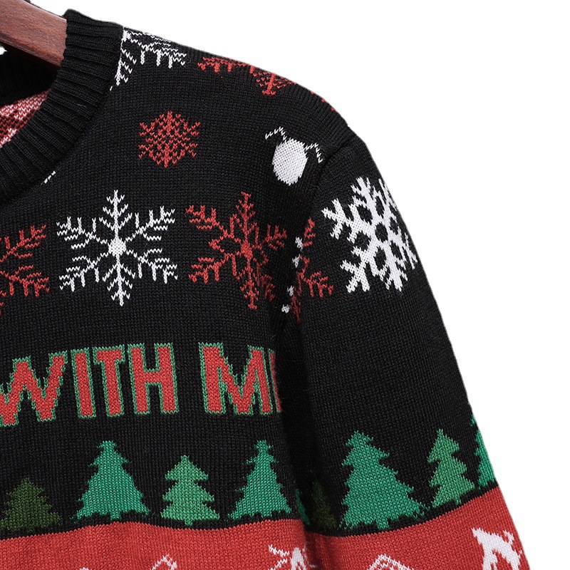 Christmas Jacquard Sweater Vintage Knitwear