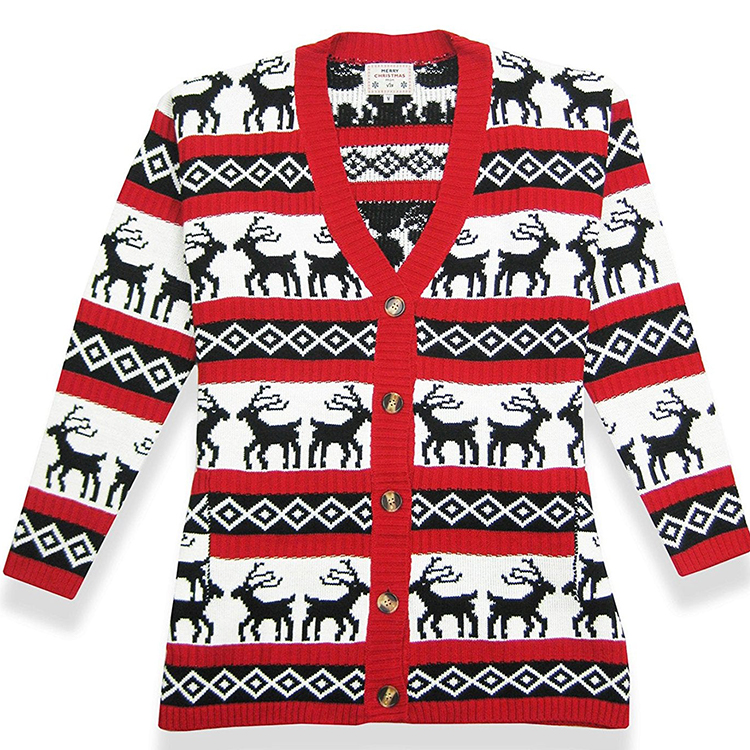 Christmas Oversized Reindeer Womens Coat