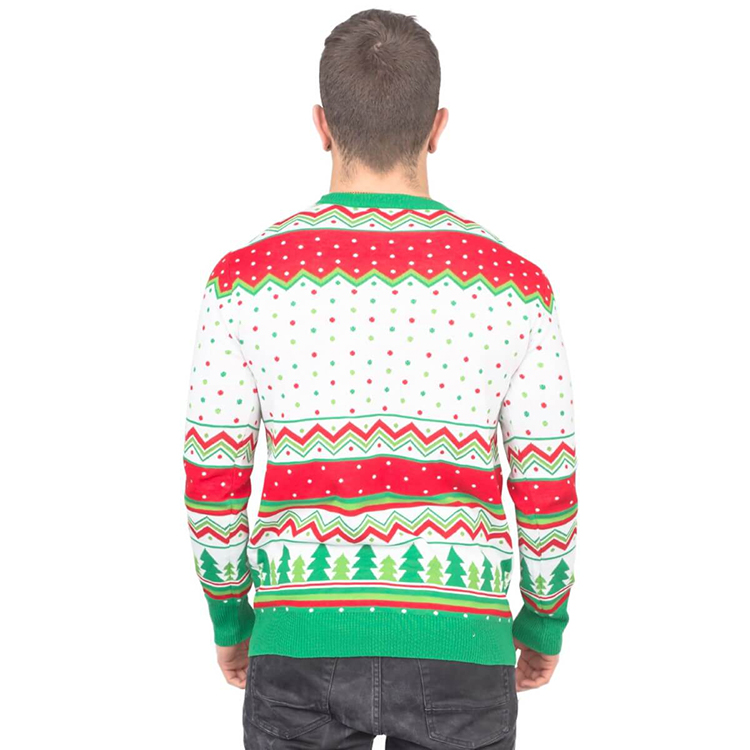 Offensive Christmas Jacquard Cardigan Knit Mens