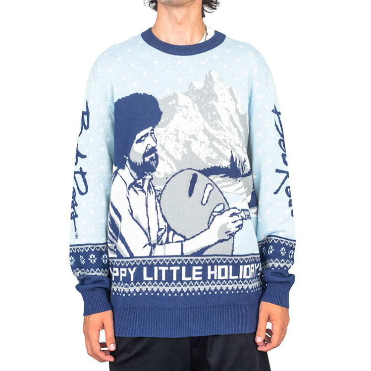 Happy Little Holidays Jacquard Crewneck Mens Sweater