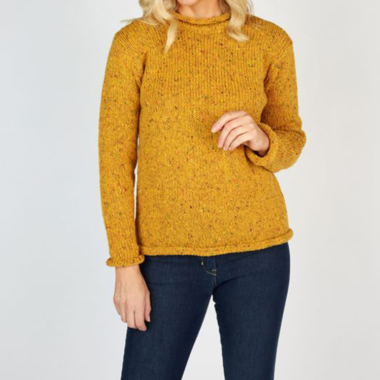 Women's Hand Knitted Yellow North Swole Sweater