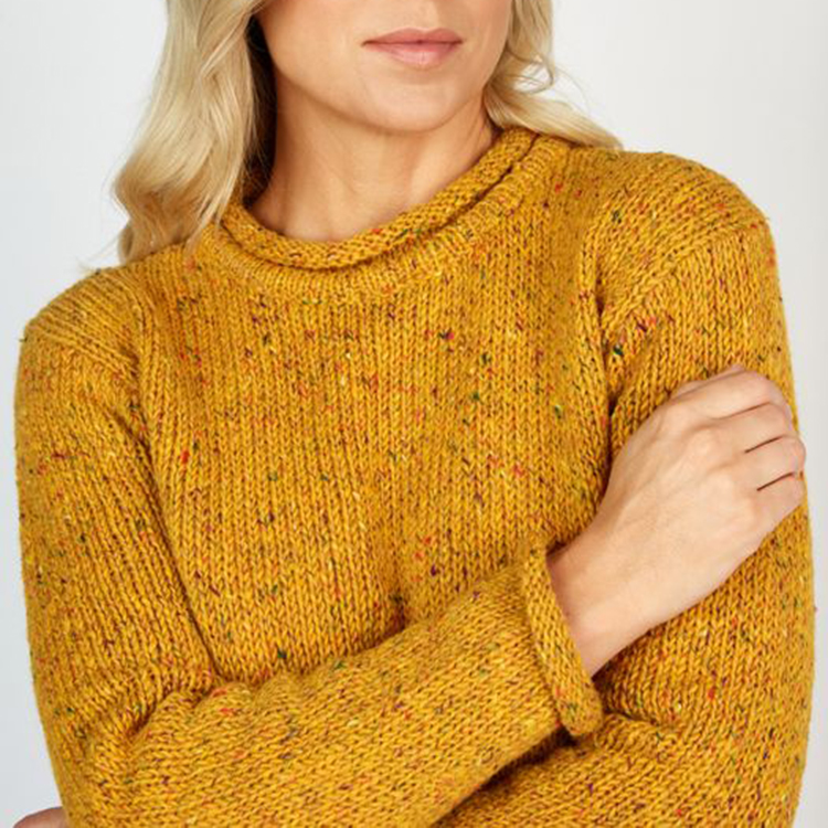 Women's Hand Knitted Yellow North Swole Sweater