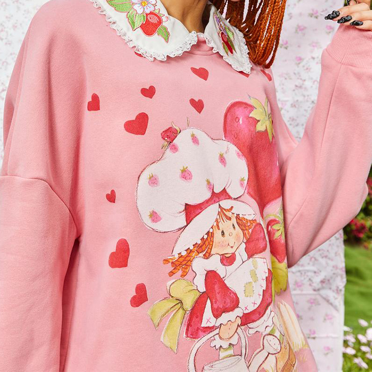 Strawberry Shortcake Embroidered Cute Sweater