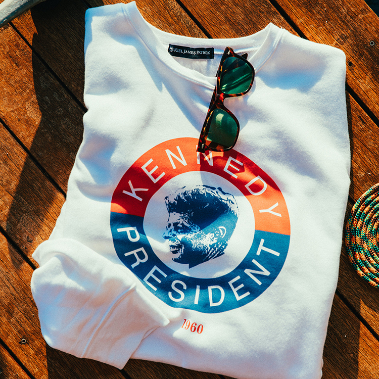 White And Black Kennedy For President Sweatshirt