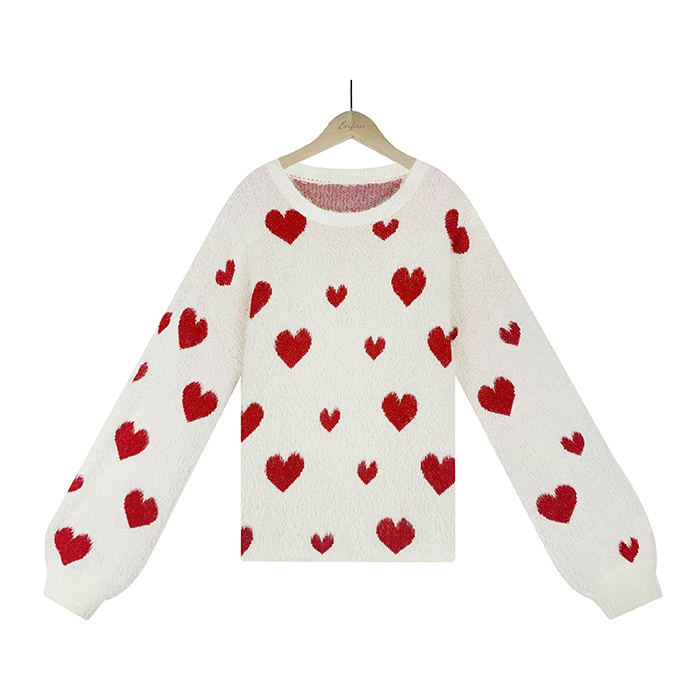 Winter Valentine's Day Knitted Love Jacquard Sweater