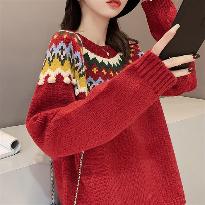 Thickened Knitted Sweater Loose