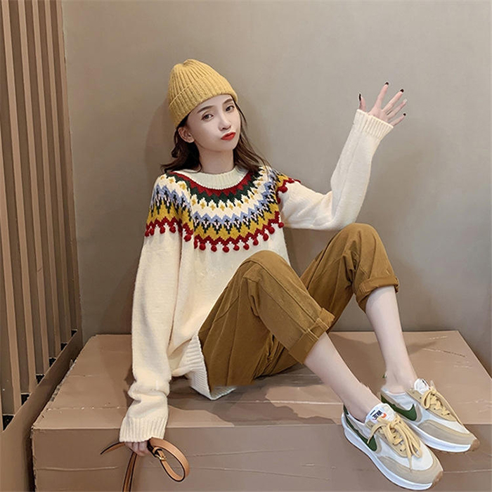 Thickened Knitted Sweater Loose