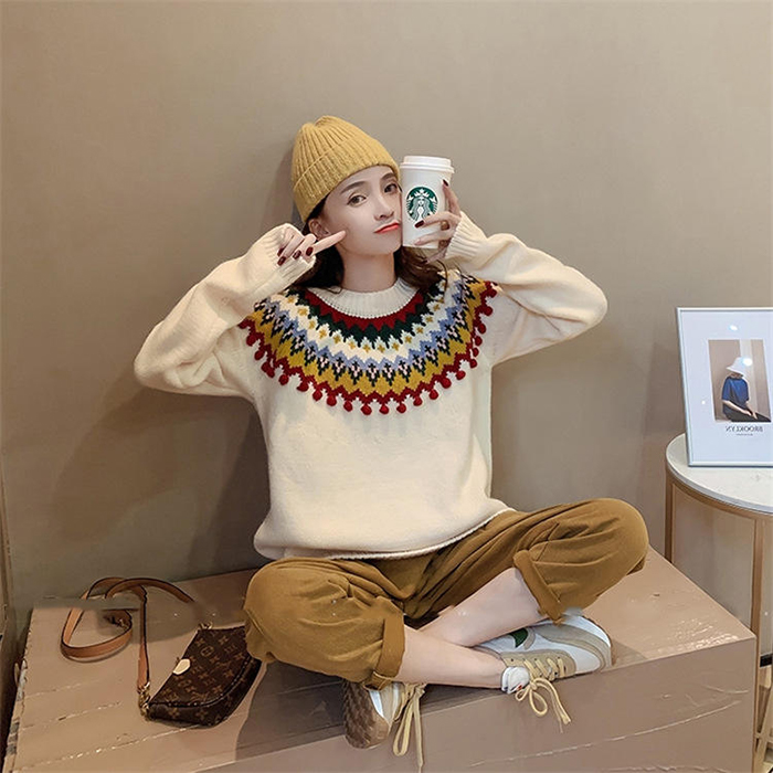 Thickened Knitted Sweater Loose