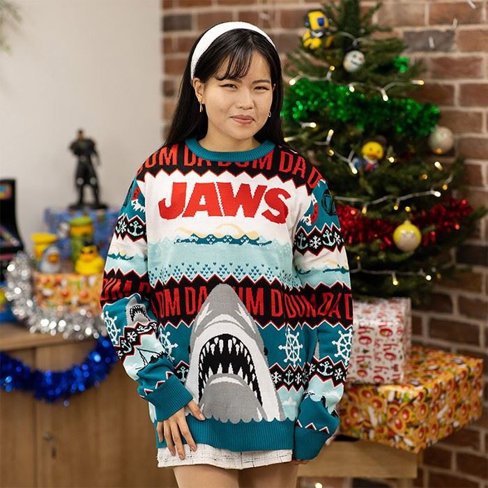 Funny Shark Pattern Xmas Jumpers