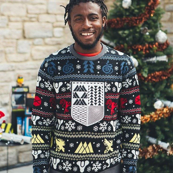 Black Ugly Knitted Christmas Sweater