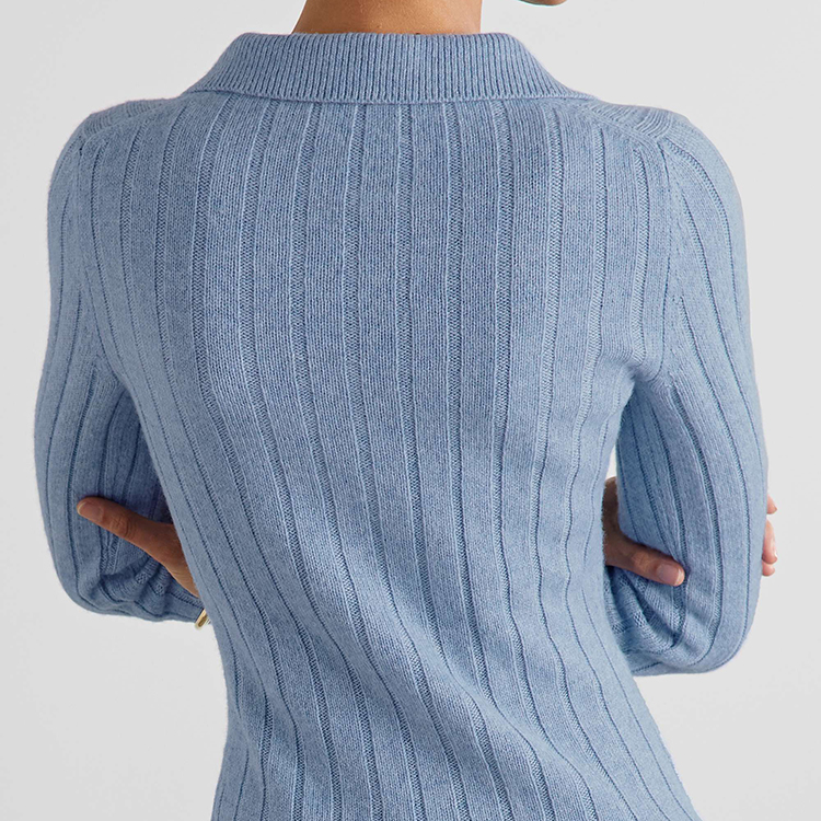 Women Slim V-neck Knitted Sweater