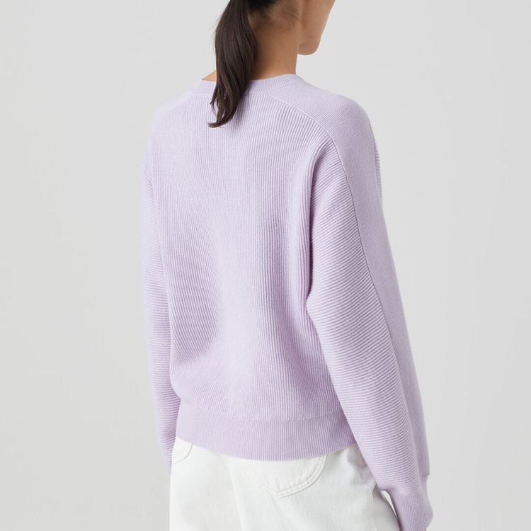 Crewneck Knitted Wool Pullover Sweater