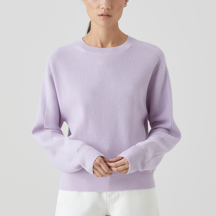 Crewneck Knitted Wool Pullover Sweater