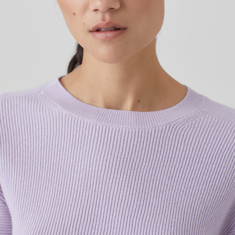 Crewneck Knitted Wool Pullover Sweater