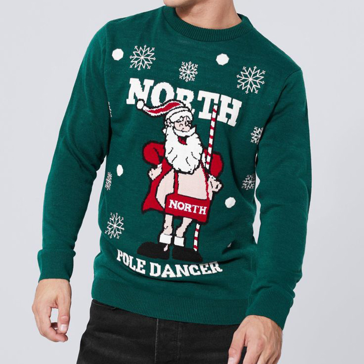 Men Jumper Candy Santa Christmas Sweater