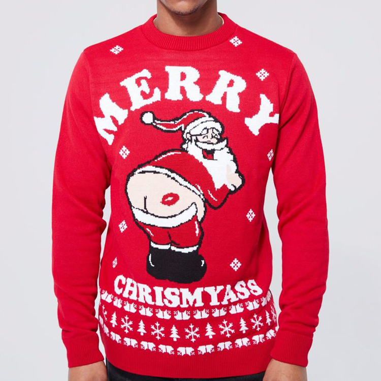 Men Sweater Santa Ugly Christmas Jumper