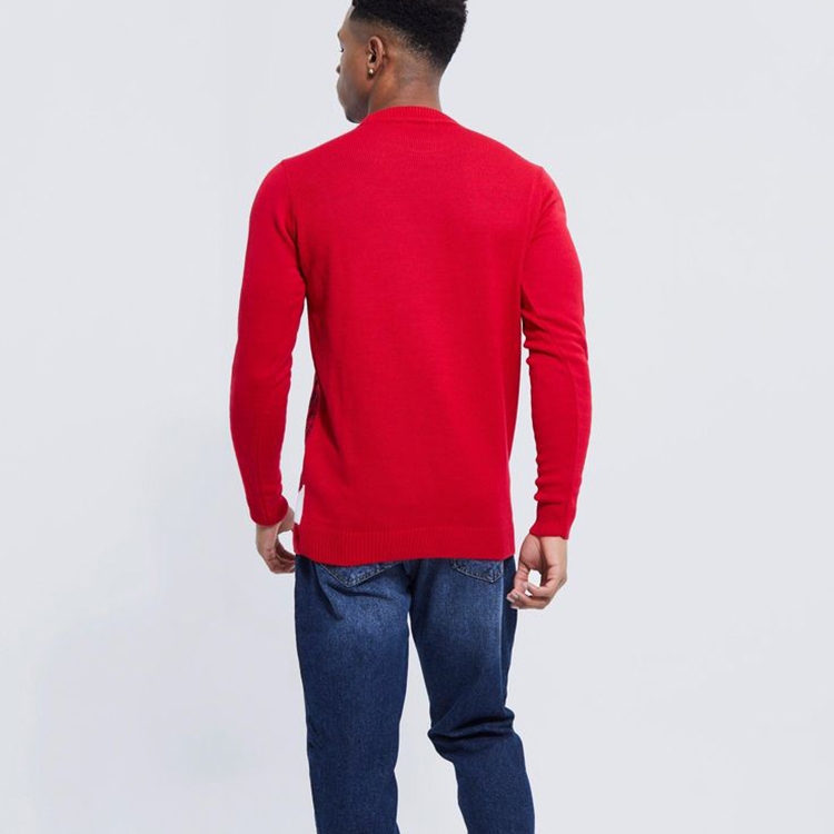 Town Red Knitted Men Christmas Jumper