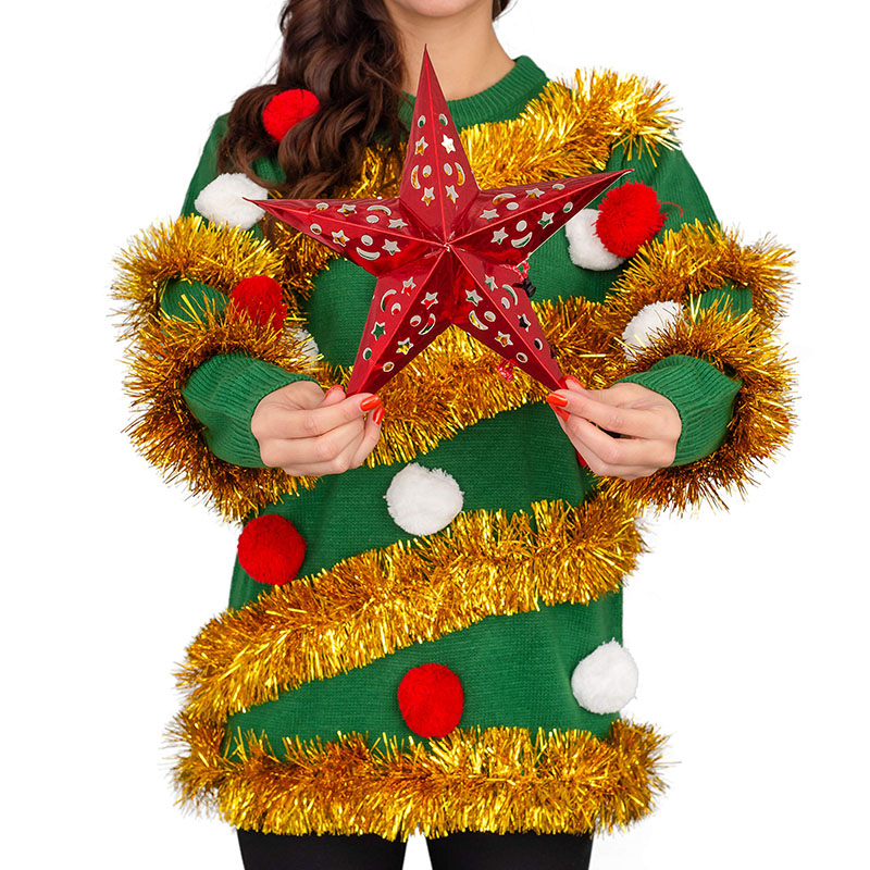 Tinsel Tree Ugly Christmas Sweater