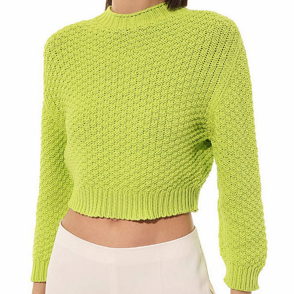 Short Hollow Out Fashion Knitted Sweater Crop Top